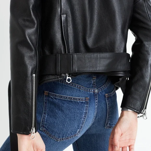 Madewell “The Ultimate Leather Motorcycle Jacket” Women’s Size Medium - Picture 3 of 12